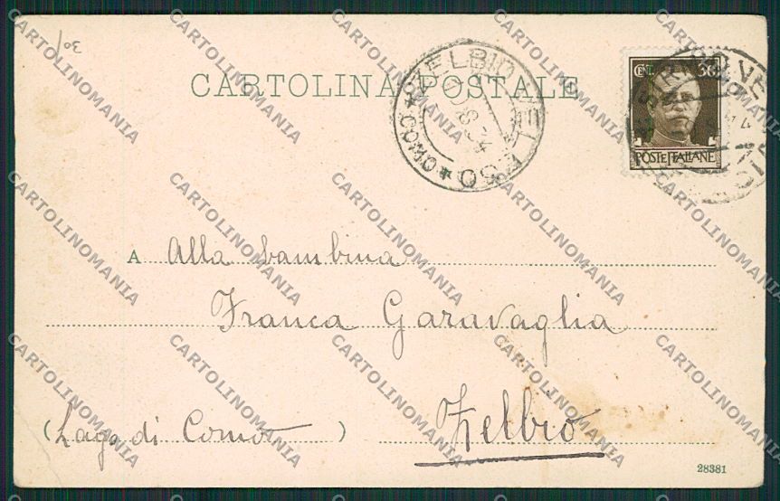 Brescia Sirmione Battello PIEGA ANGOLO cartolina EE7785 – retro
