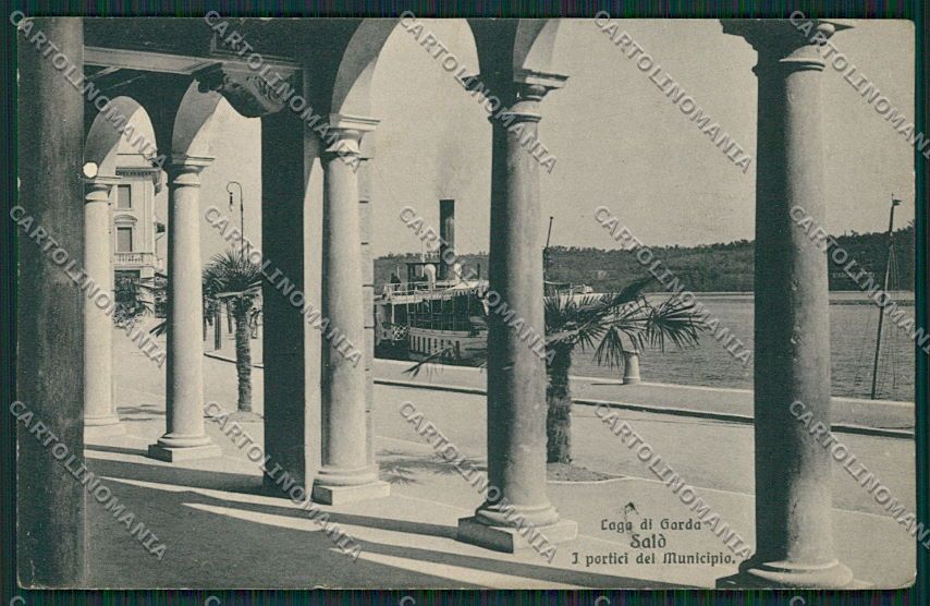 Brescia Salò Battello PIEGA cartolina EE7796 – fronte