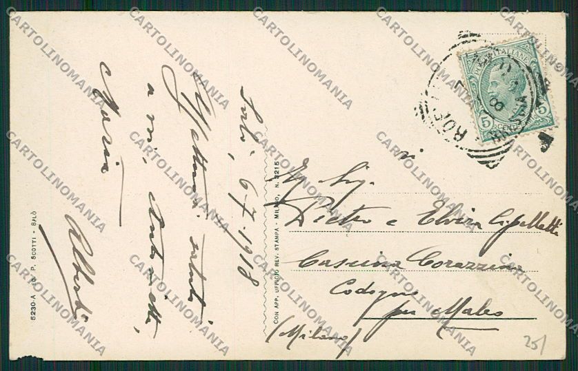 Brescia Salò Battello ABRASA cartolina EE7797 – retro