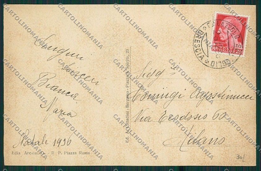 Brescia Palazzolo sull'Oglio cartolina EE7835 – retro