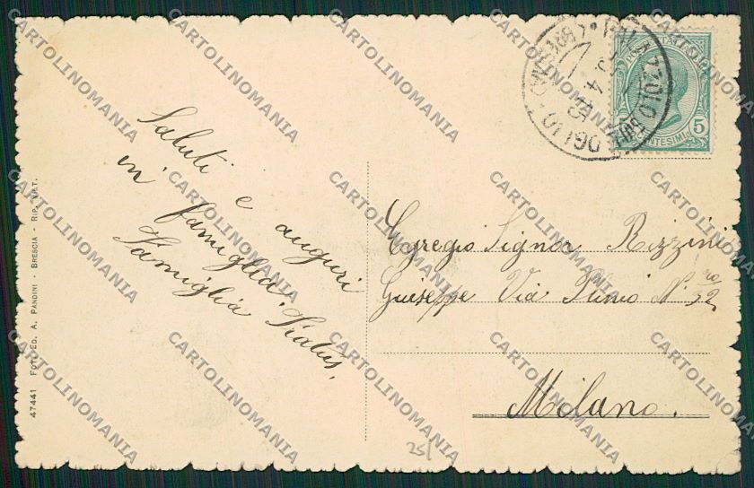 Brescia Palazzolo sull'Oglio cartolina EE7837 – retro