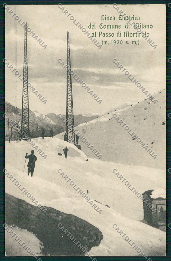 Brescia Passo di Mortirolo Nevicata cartolina EE7849 – fronte