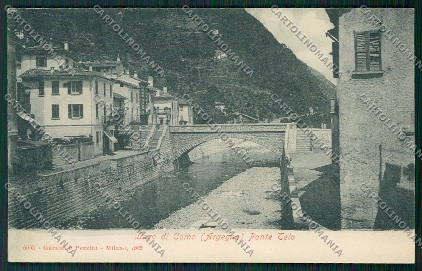 Como Argegno Ponte Telo cartolina EE7879 – fronte