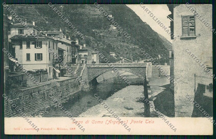 Como Argegno Ponte Telo cartolina EE7884 – fronte
