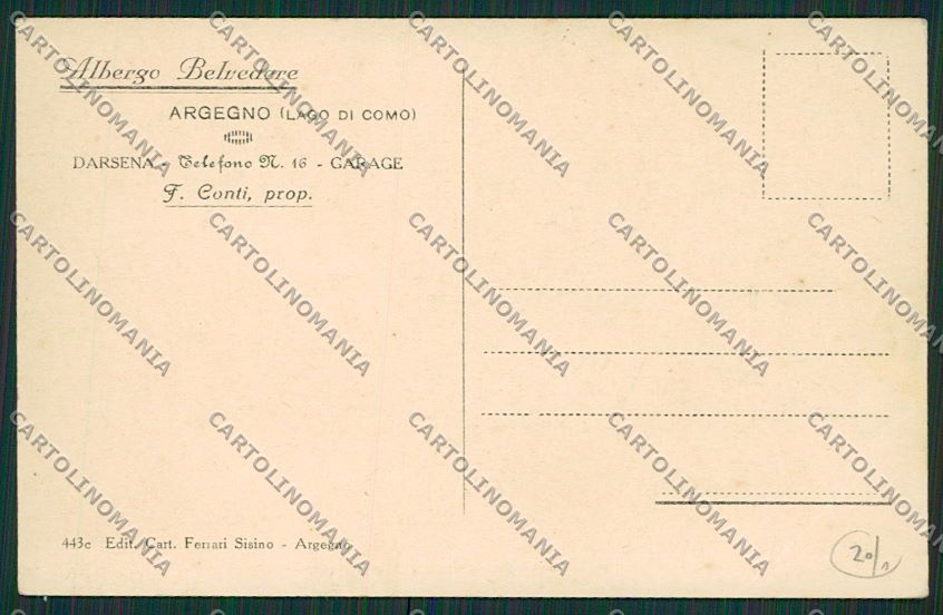 Como Argegno cartolina EE7892 – retro