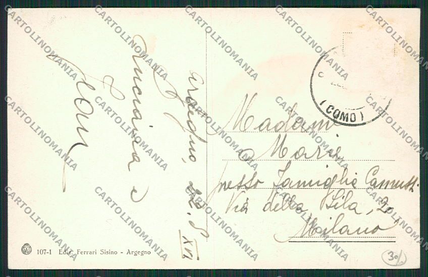 Como Argegno Battello cartolina EE7894 – retro