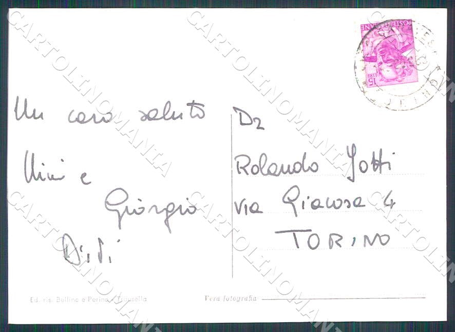 Torino Trausella Valle Chiusella Scorcio Panoramico FG Foto cartolina GM0006 – retro
