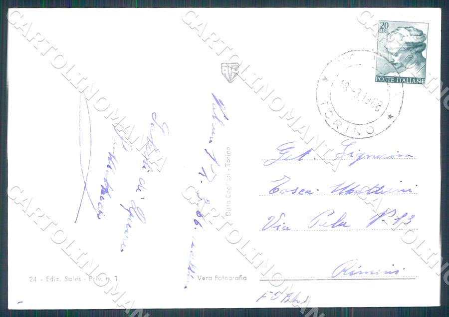 Torino Volvera Casa Guaritrice FG Foto cartolina GM0011 – retro