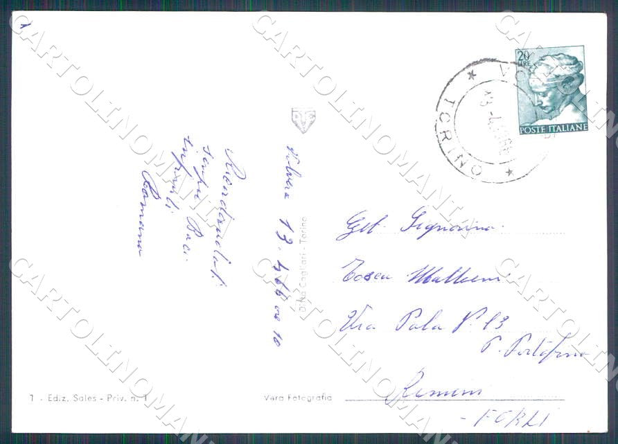 Torino Volvera Casa Guaritrice FG Foto cartolina GM0012 – retro