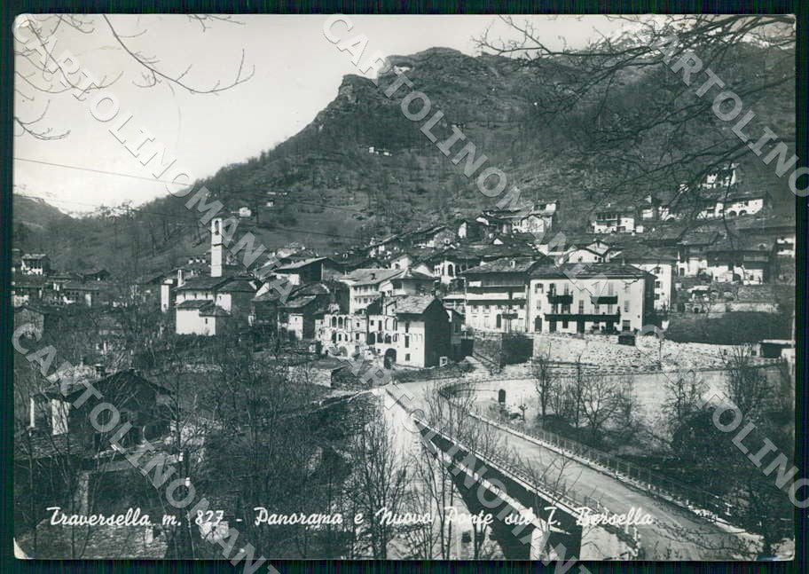 Torino Traversella Panorama Nuovo Ponte Torrente FG Foto cartolina GM0016 – fronte