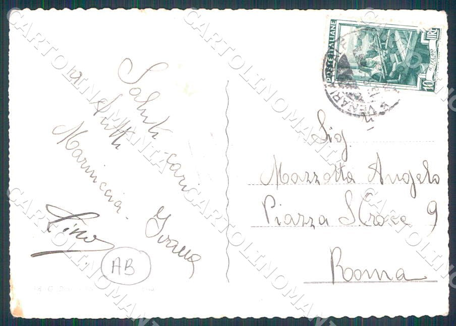 Torino Venaria Reale Saluti da Stabilimento Snia ABRASA FG Foto cartolina GM0017 – retro