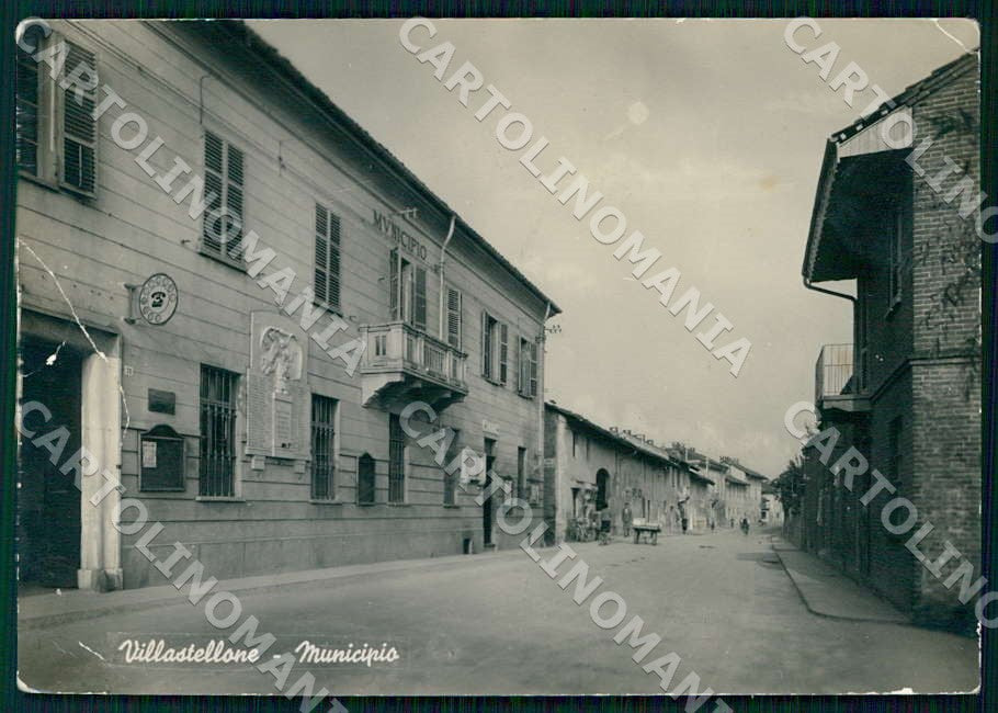 Torino Villastellone Municipio PIEGHE FG Foto cartolina GM0033 – fronte