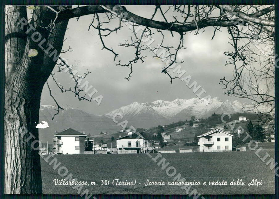 Torino Villarbasse Scorcio veduta Alpi ABRASA FG Foto cartolina GM0035 – fronte