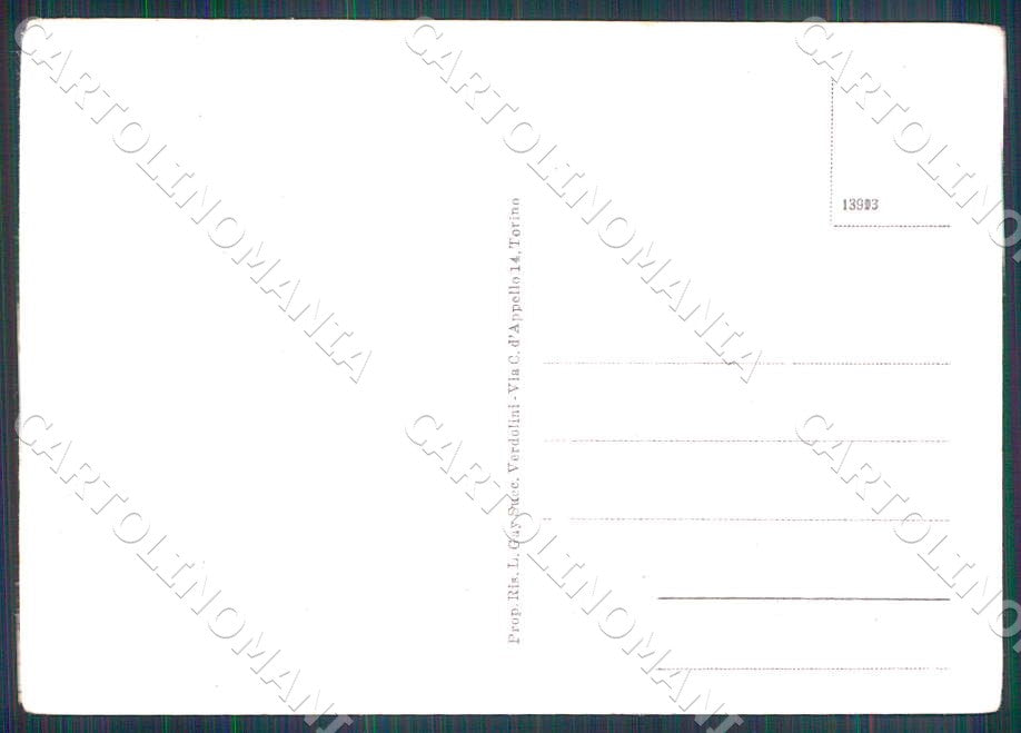 Torino Villanova Canavese Piazza IV Novembre Chiesa FG cartolina GM0036 – retro