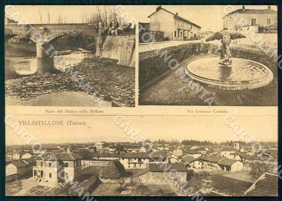 Torino Villastellone Ponte Mulino Stellone Via Ermanno FG cartolina GM0039 – fronte