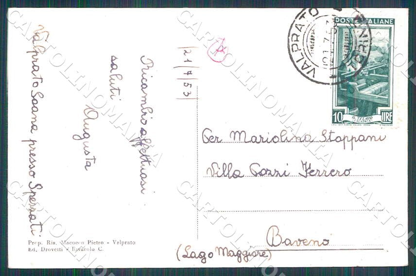 Torino Valprato Soana Panorama cartolina GM0041 – retro