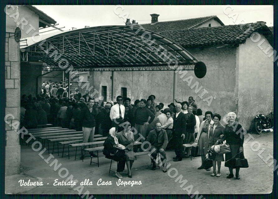 Torino Volvera Entrata Casa Sopegno PIEGATA FG Foto cartolina GM0042 – fronte
