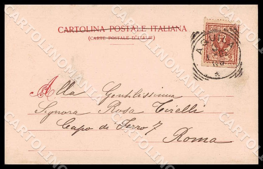 L'Aquila Città Costumi Abruzzesi cartolina GM0048 – retro