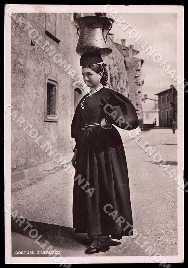 L'Aquila Città Costumi Abruzzo PIEGHINE FG Foto cartolina GM0060 – fronte