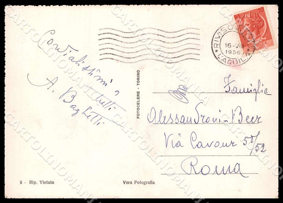 L'Aquila Rivisondoli Costumi Abruzzo FG Foto cartolina GM0065 – retro