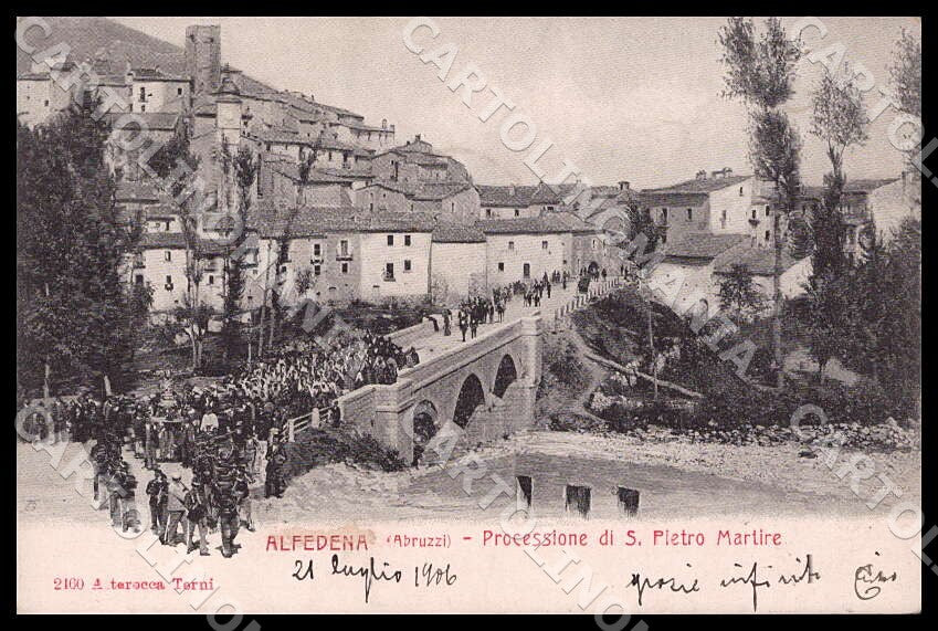 L'Aquila Alfedena Processione San Pietro Martire Alterocca cartolina GM0084 – fronte
