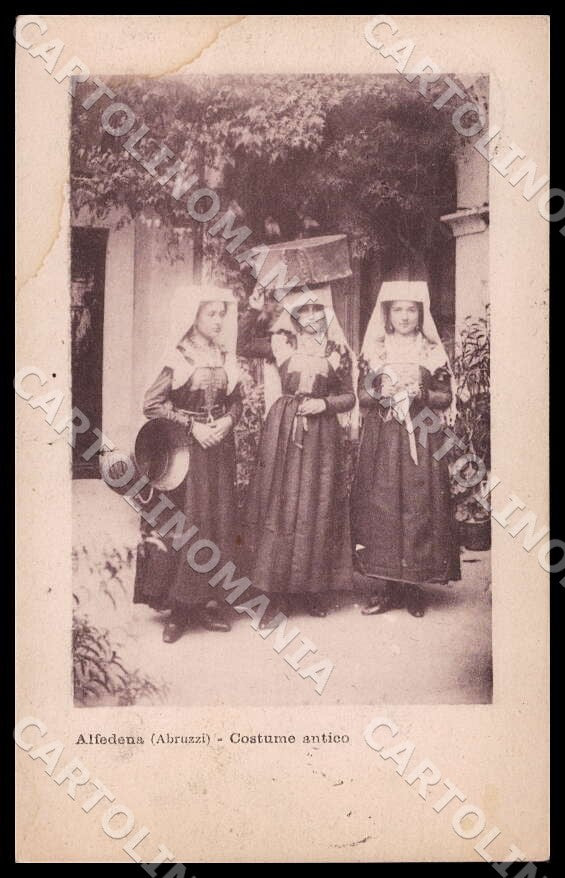 L'Aquila Alfedena Costume antico MACCHIA cartolina GM0085 – fronte