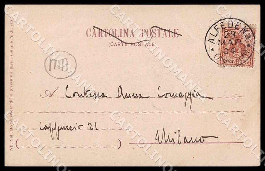 L'Aquila Alfedena Costume antico MACCHIA cartolina GM0085 – retro