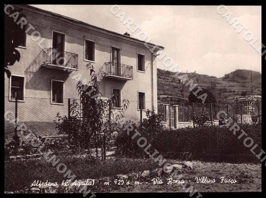 L'Aquila Alfedena Via Roma Villino Fusco Alterocca FG Foto cartolina GM0089 – fronte