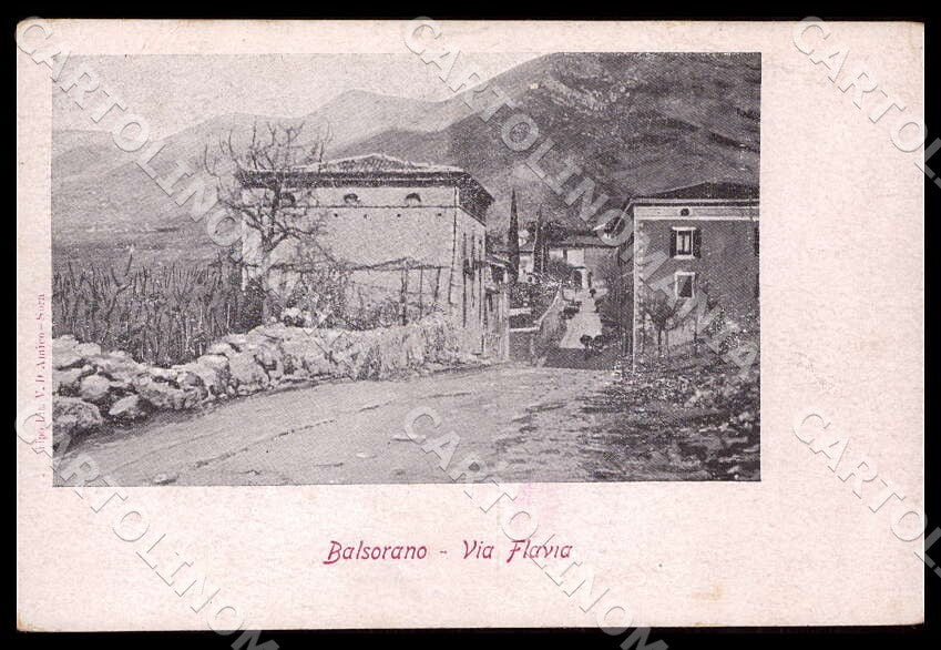 L'Aquila Balsorano Via Flavia PIEGHINE cartolina GM0106 – fronte