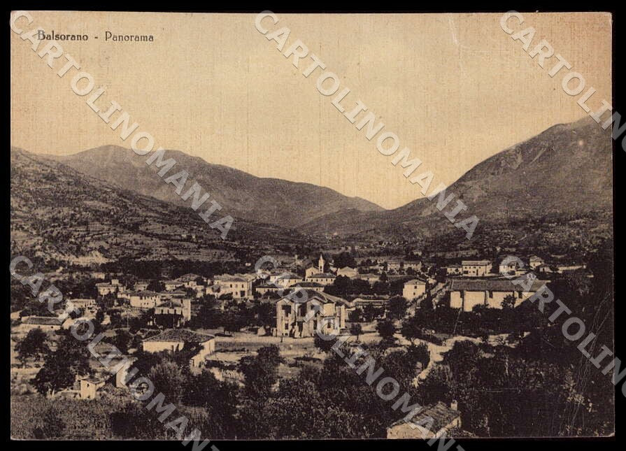 L'Aquila Balsorano Panorama Alterocca PIEGHE FG cartolina GM0109 – fronte