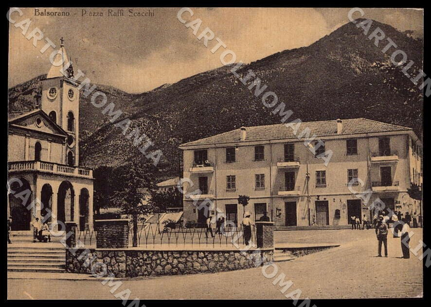L'Aquila Balsorano Piazza Raffi Scacchi Alterocca Vespa FG cartolina GM0111 – fronte
