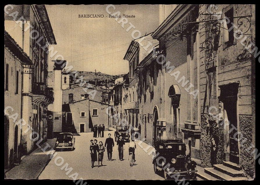L'Aquila Barisciano Piazza Trieste Auto Poste PIEGHINA FG cartolina GM0120 – fronte