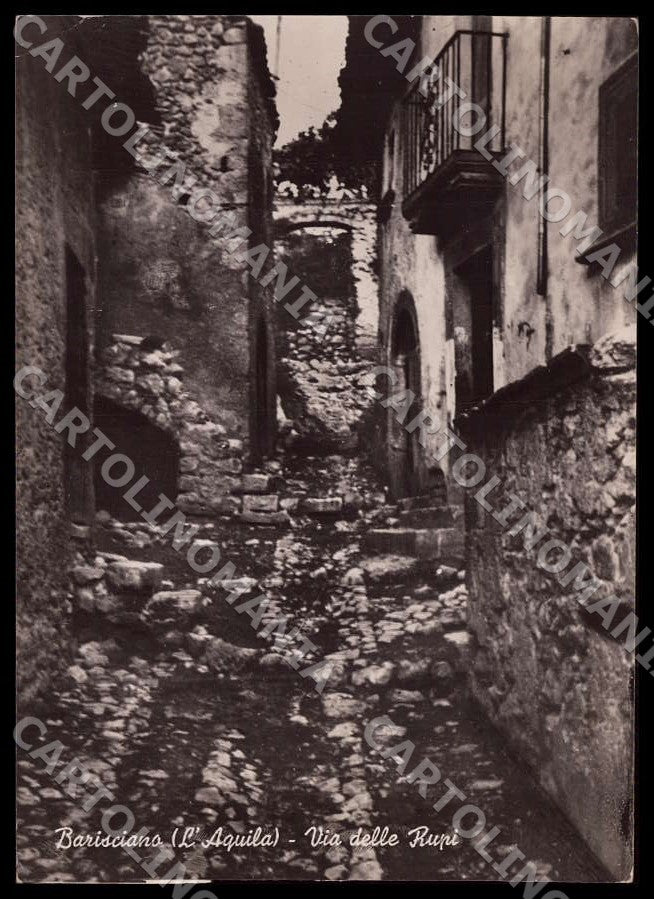 L'Aquila Barisciano Via delle Rupi PIEGHINA FG Foto cartolina GM0123 – fronte