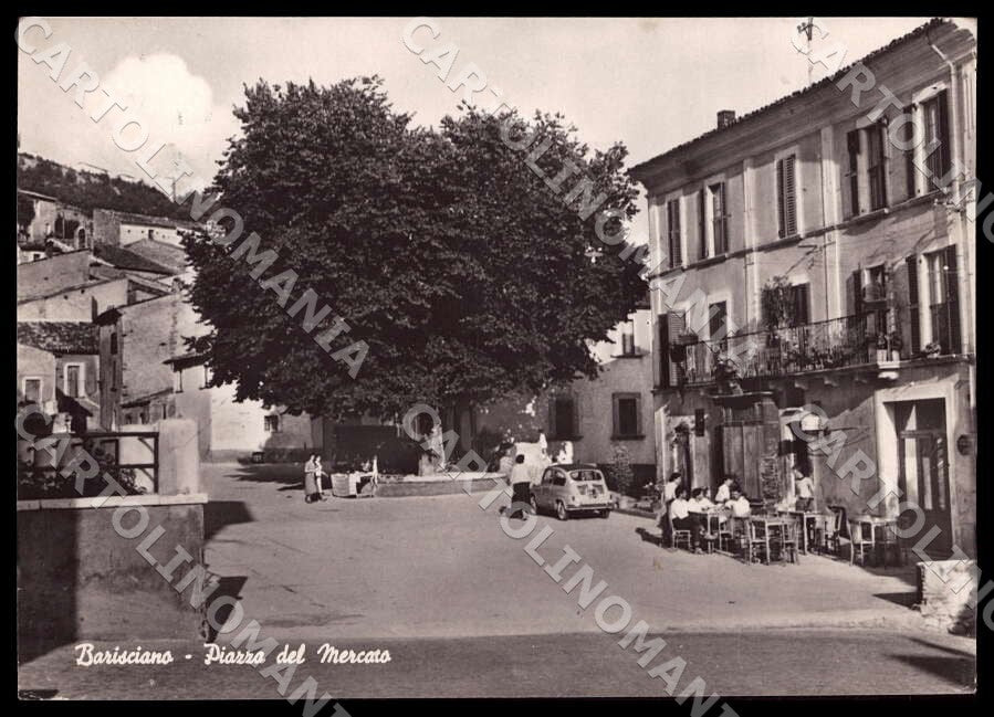L'Aquila Barisciano Piazza Mercato Auto Bar FG Foto cartolina GM0124 – fronte