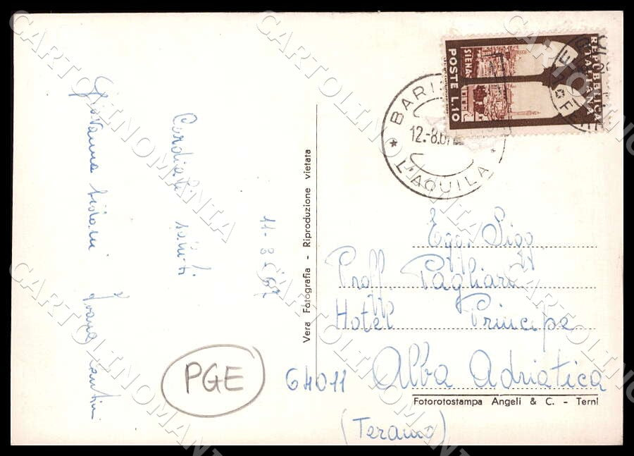 L'Aquila Barisciano Chiesa Valleverde PIEGHINE FG Foto cartolina GM0126 – retro