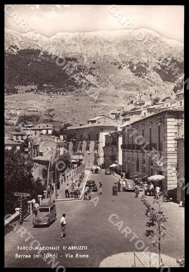 L'Aquila Barrea Parco Nazionale Abruzzo Via Roma ABRASA FG Foto cartolina GM0127 – fronte