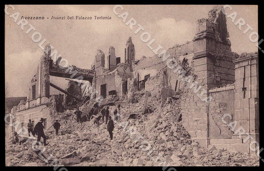 L'Aquila Avezzano Palazzo Torlonia Alterocca Terremoto cartolina GM0140 – fronte
