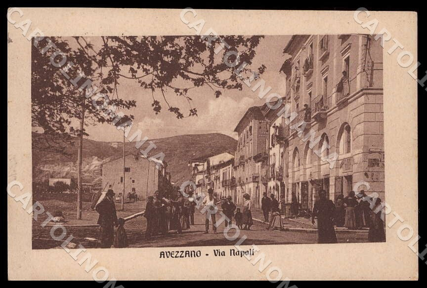 L'Aquila Avezzano Via Napoli cartolina GM0144 – fronte
