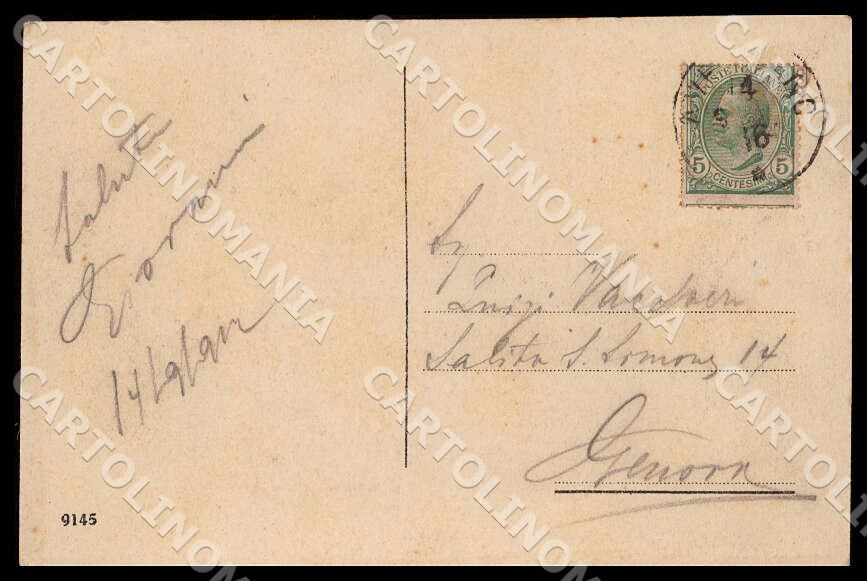 L'Aquila Avezzano Via Napoli cartolina GM0144 – retro
