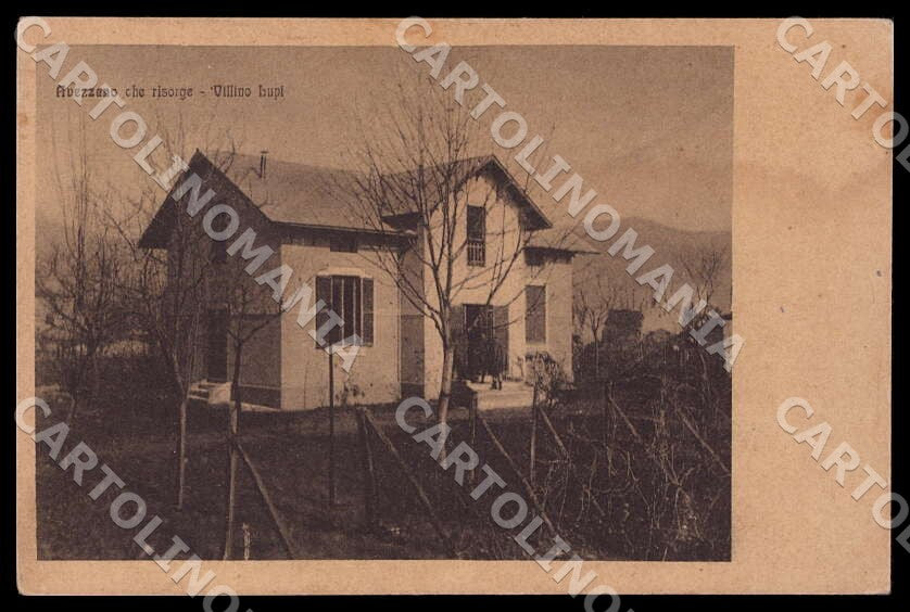 L'Aquila Avezzano che risorge Villino Lupi MACCHIA cartolina GM0145 – fronte