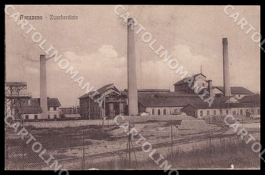 L'Aquila Avezzano Zuccherificio Stabilimento cartolina GM0150 – fronte