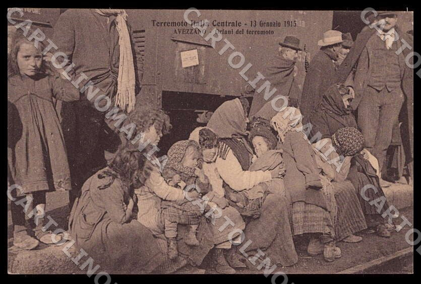 L'Aquila Avezzano Terremoto Italia Centrale 13 Gennaio 1915 cartolina GM0156 – fronte