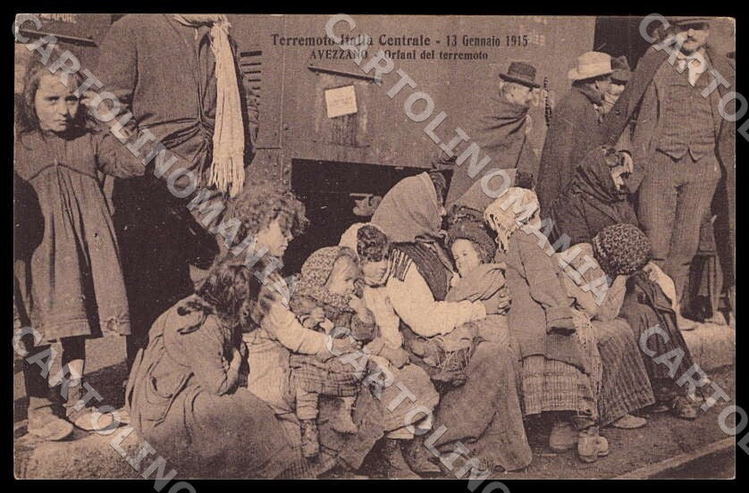 L'Aquila Avezzano Terremoto Italia Centrale 13 Gennaio 1915 cartolina GM0162 – fronte