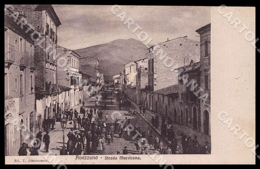 L'Aquila Avezzano Strada Marsicana SCOLLATA cartolina GM0164 – fronte