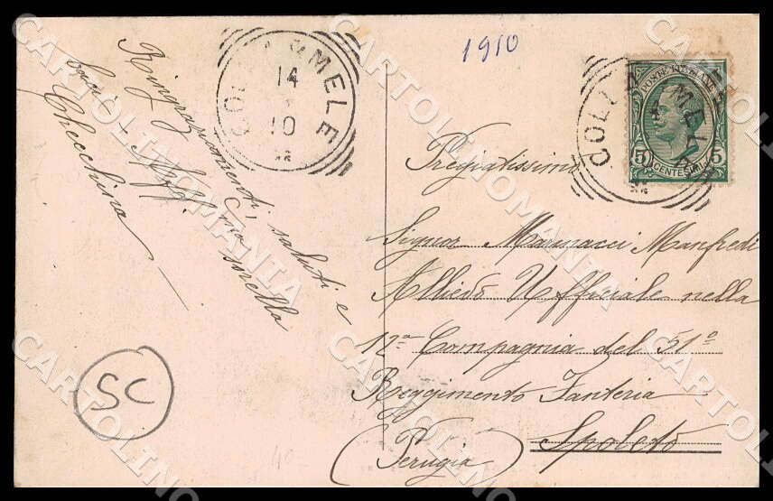 L'Aquila Avezzano Strada Marsicana SCOLLATA cartolina GM0164 – retro