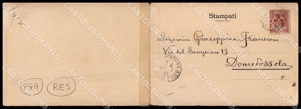 L'Aquila Avezzano Panorama PIEGHINA RESTAURATA Doppia cartolina GM0168 – retro