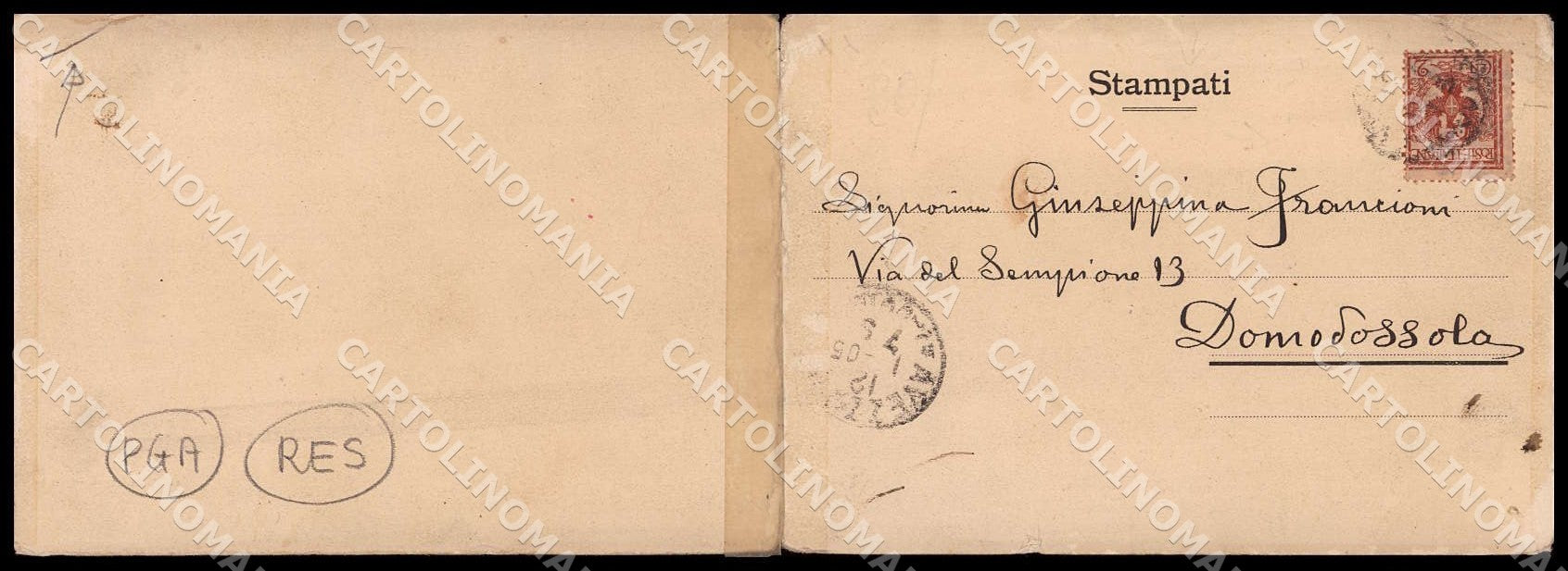 L'Aquila Avezzano Panorama PIEGHINA RESTAURATA Doppia cartolina GM0168 – retro