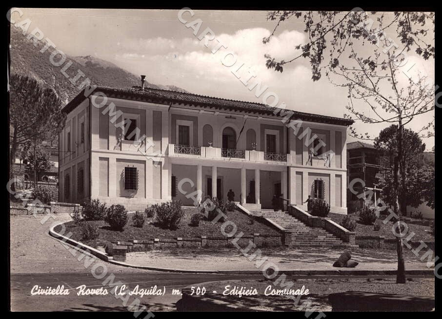 L'Aquila Civitella Roveto Edificio Comunale Alterocca FG Foto cartolina GM0187 – fronte