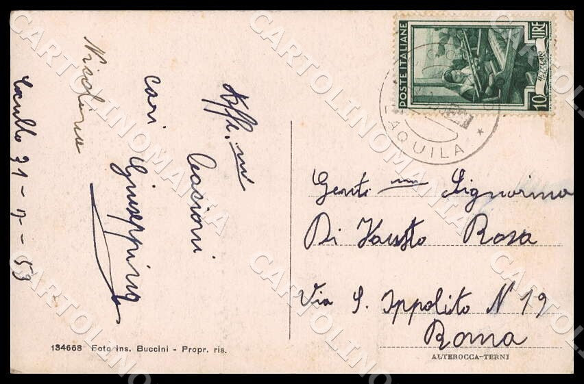 L'Aquila Cocullo gole Sagittario Alterocca cartolina GM0190 – retro