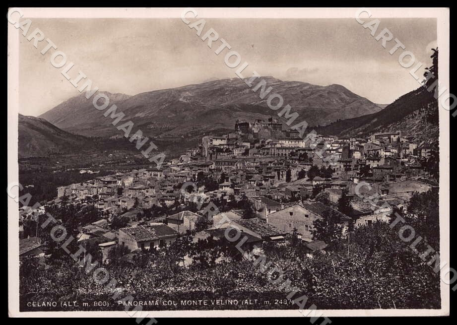 L'Aquila Celano Panorama Monte Velino FG Foto cartolina GM0212 – fronte